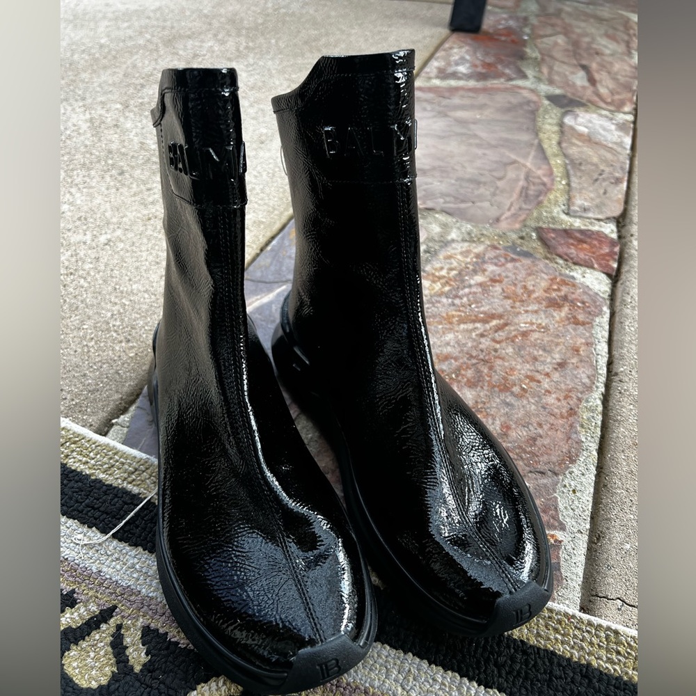 Balmain leather zipper boots